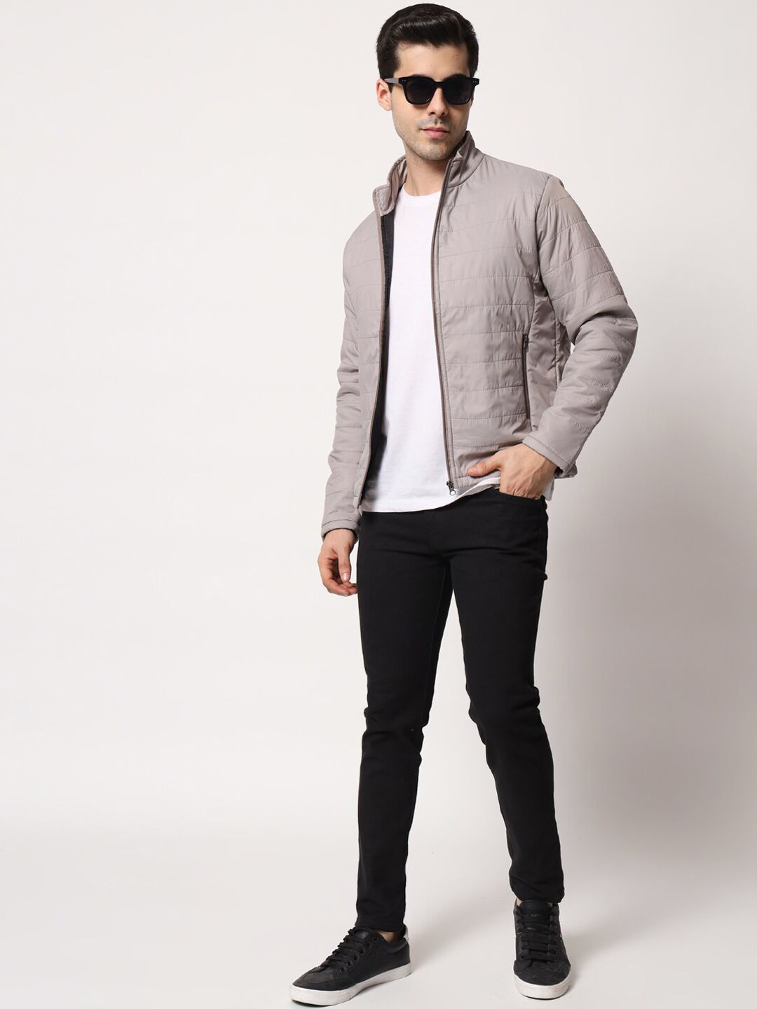 Kotty Men Grey Outdoor Padded Jacket