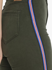 Kotty Women Olive Green Skinny Fit High-Rise Clean Look Stretchable Jeans
