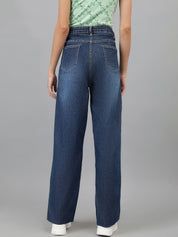 Kotty Women Jean Straight Fit High-Rise Light Fade Stretchable Jeans