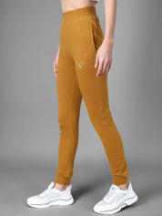 Kotty Women Mustard Yellow & White Printed Joggers
