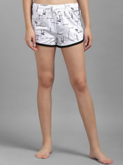 Kotty Women White Printed Night suit