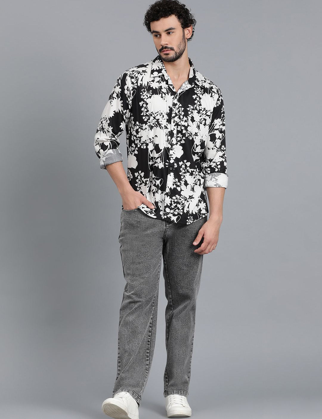 Kotty New Relaxed Fit Floral Printed Casual Shirt
