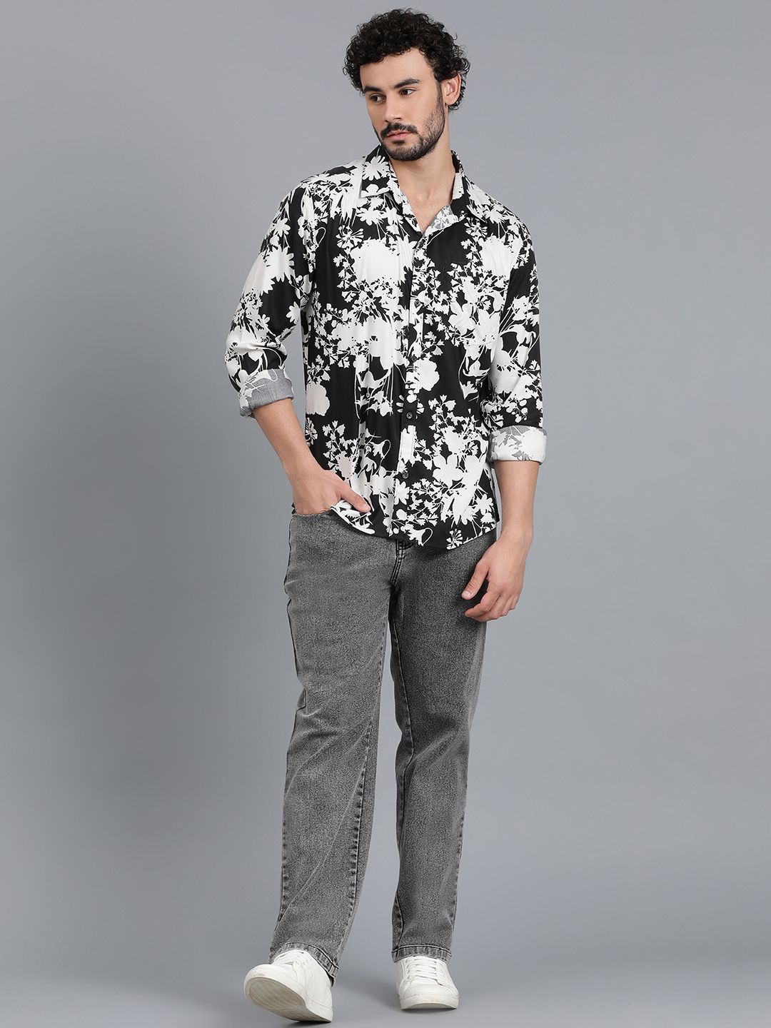 Kotty New Relaxed Fit Floral Printed Casual Shirt