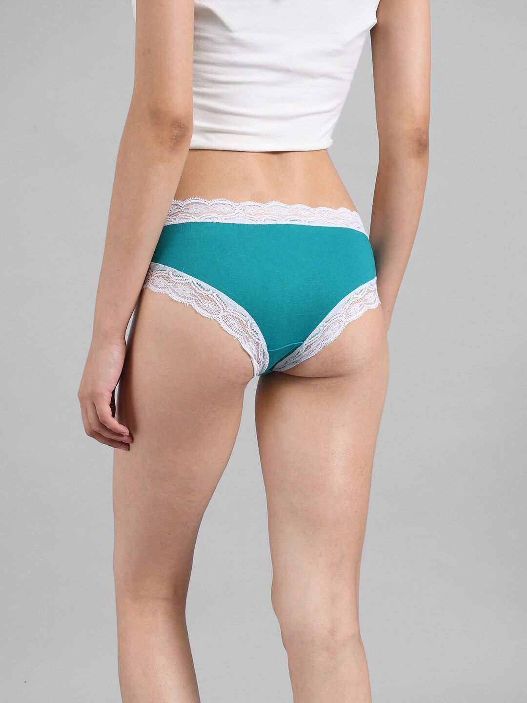 Kotty Women Teal Blue Solid Hipster Briefs KTTWOMENSPANTY21