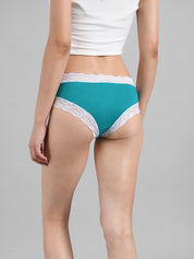 Kotty Women Teal Blue Solid Hipster Briefs KTTWOMENSPANTY21