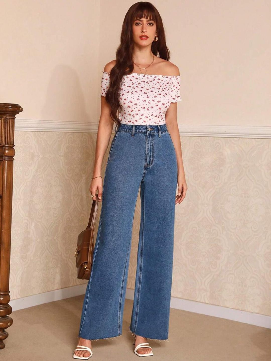 Kotty Women Jean Straight Fit High-Rise Stretchable Cotton Jeans