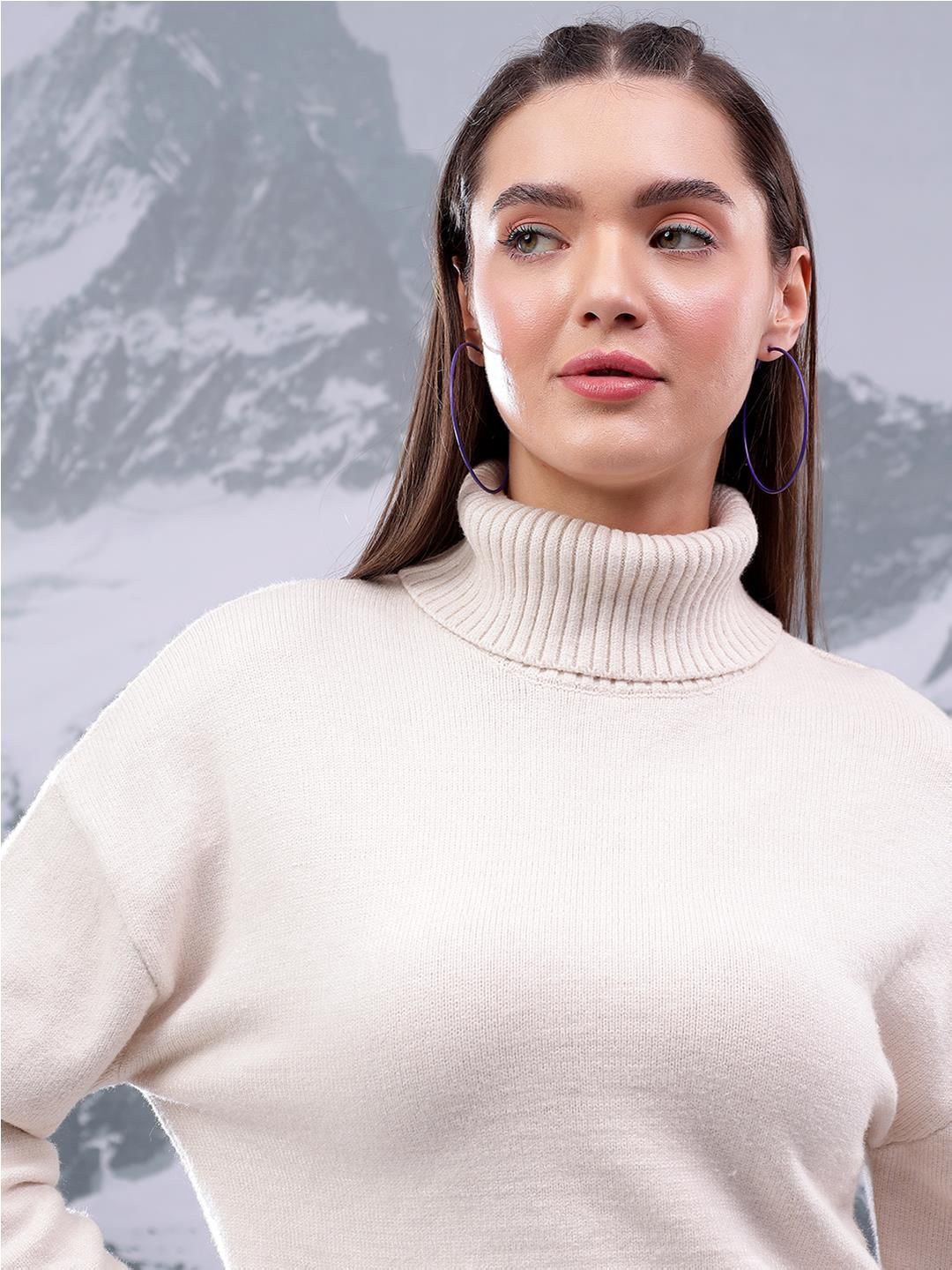 Kotty Women High Neck Pullover Sweater