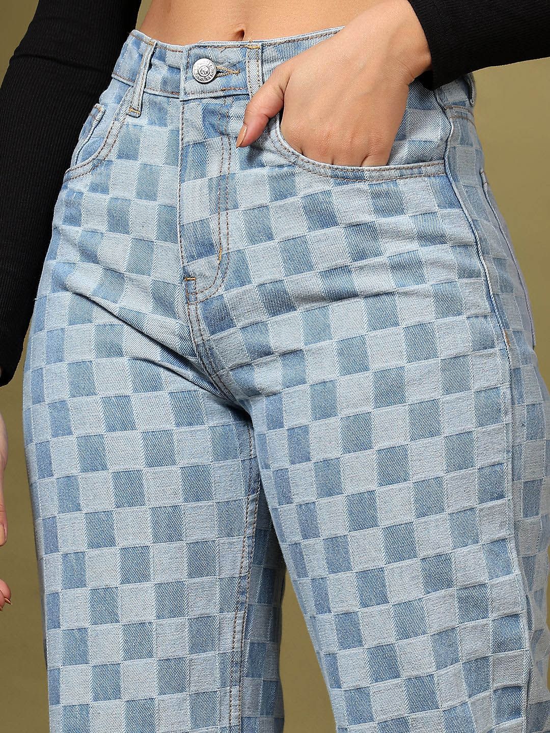 Kotty Women Straight Fit High-Rise Stretchable Jeans