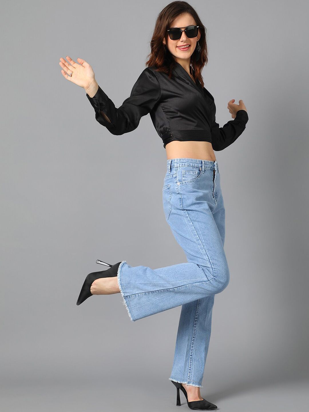 Kotty Women Jean Bootcut Cotton Stretchable Jeans