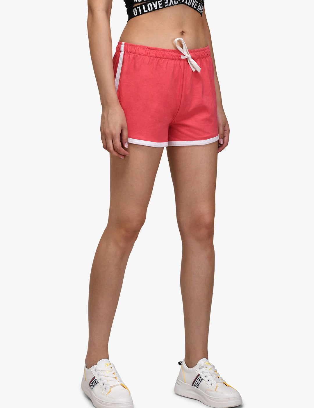 Kotty Women Red Solid Regular Fit Regular Shorts