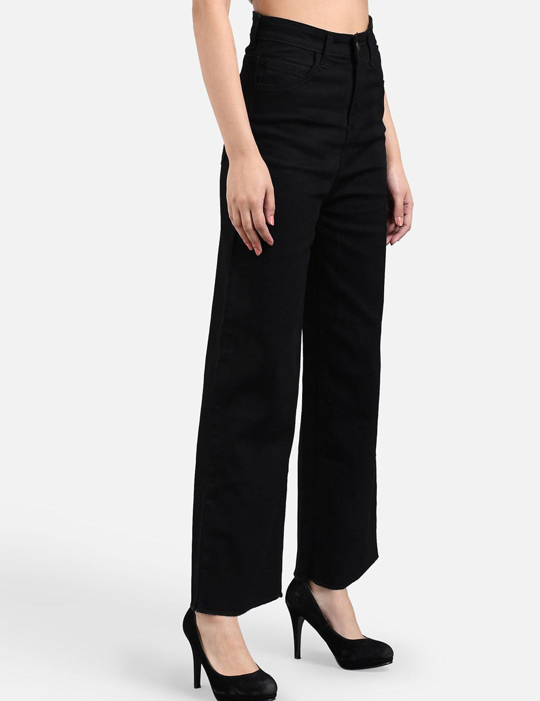 Kotty Women Flared High-Rise Cotton Lycra Stretchable Jeans