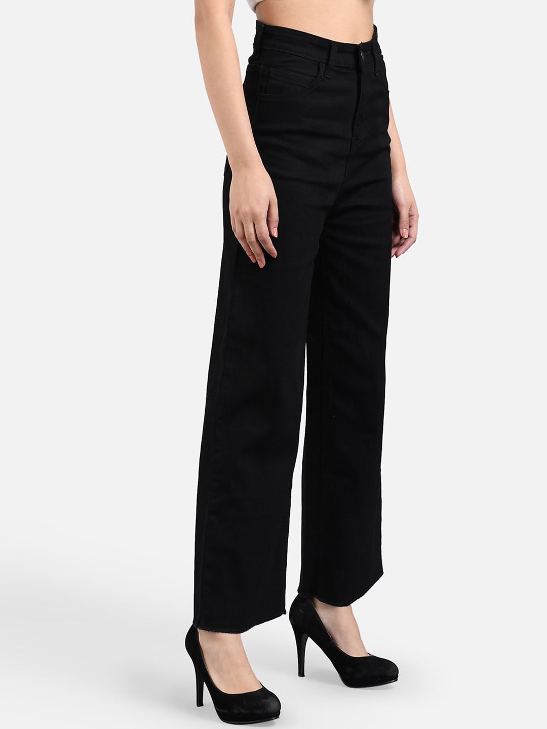 Kotty Women Flared High-Rise Cotton Lycra Stretchable Jeans