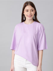 KOTTY Basics Basics Round Neck Drop-Shoulder Sleeves Oversized T-shirt