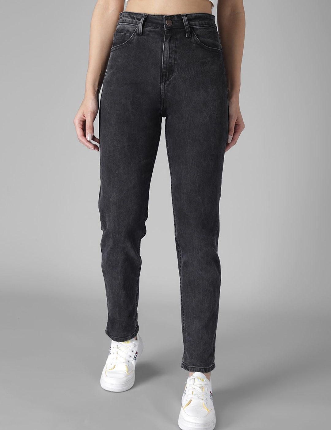 Kotty Women Black Skinny Fit High-Rise Clean Look Jeans