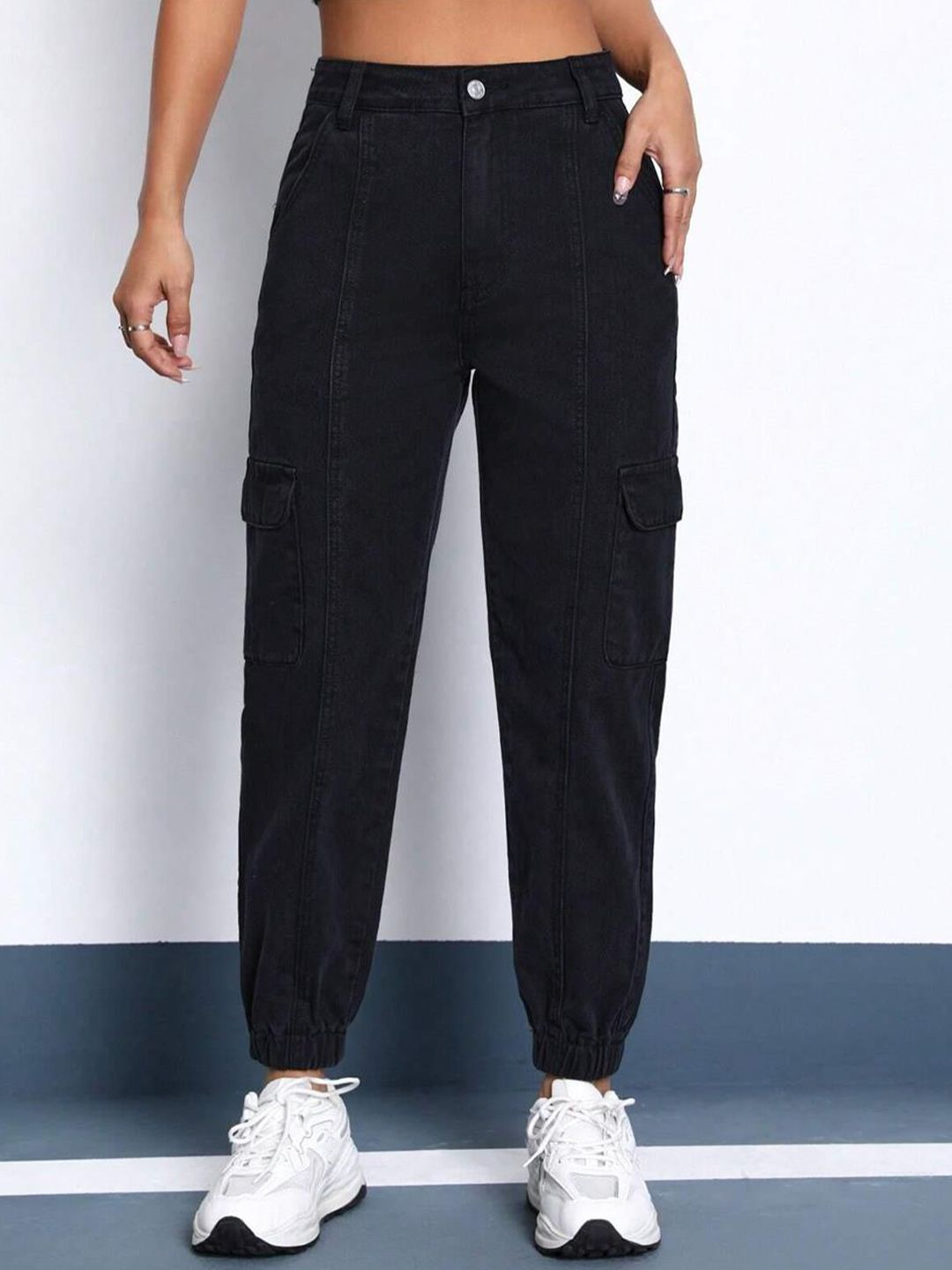 Kotty Women High-Rise Stretchable Cotton Joggers