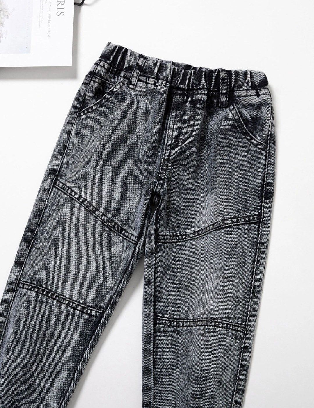 Kotty Boys Black Jean Light Fade Acid Wash Regular Fit Jeans