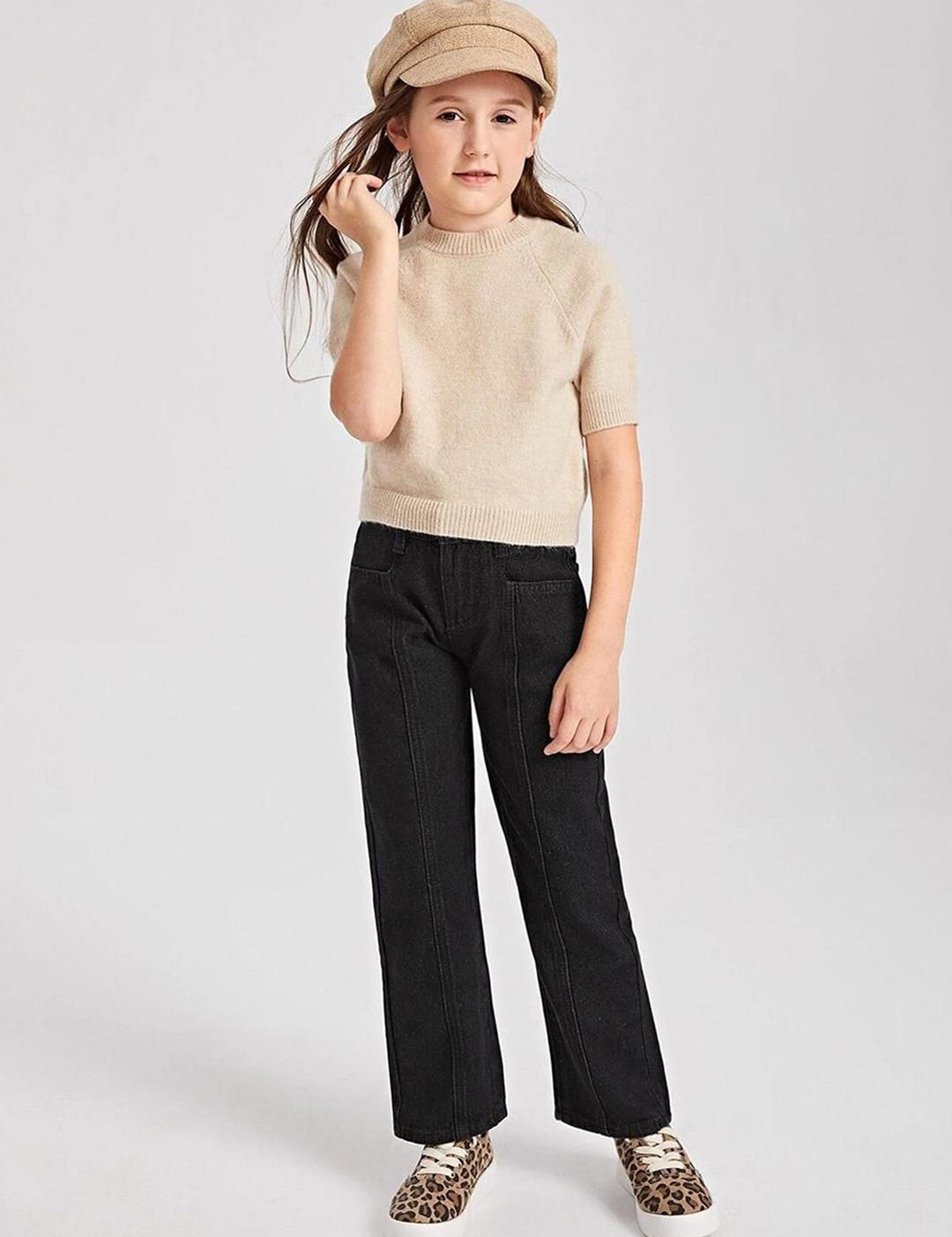 Kotty Girls Jean Mid-Rise Clean Look Stretchable Jeans