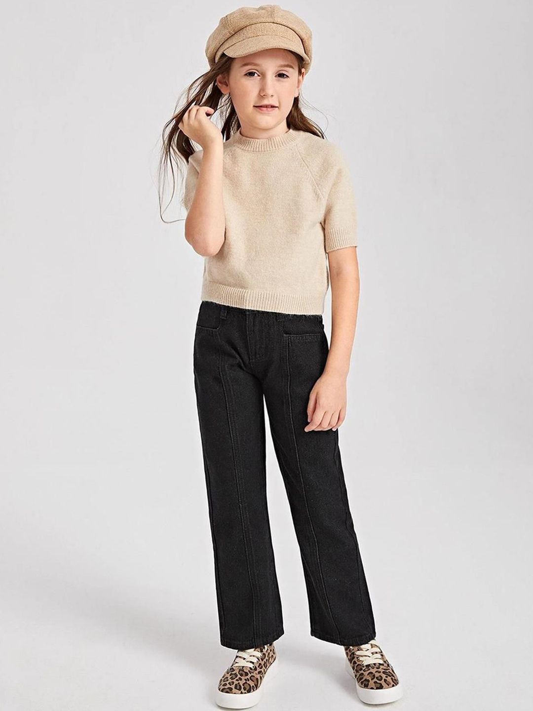 Kotty Girls Jean Mid-Rise Clean Look Stretchable Jeans