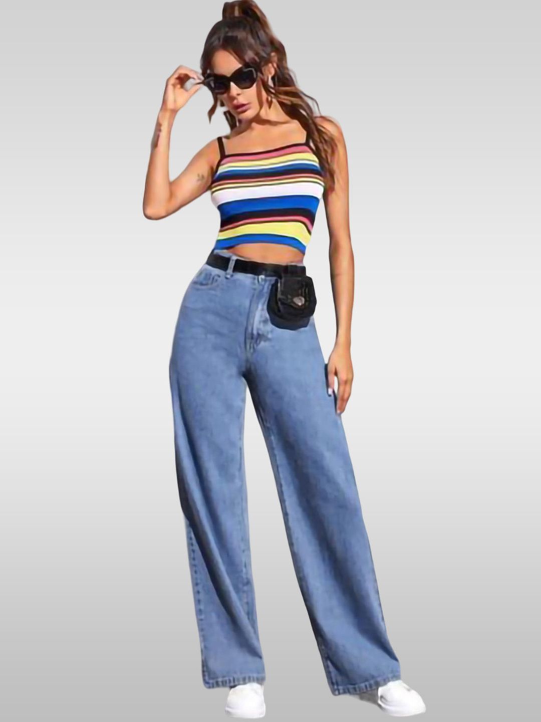 Kotty Women Straight Fit High-Rise Stretchable Jeans