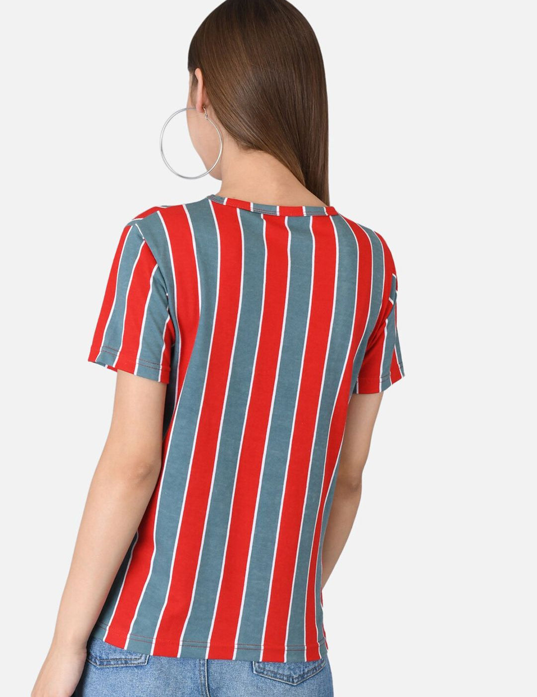 Kotty Women Pack of 2 Striped V-Neck T-shirts