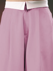 Kotty Women Straight Fit High-Rise Easy Wash Pleated Trousers