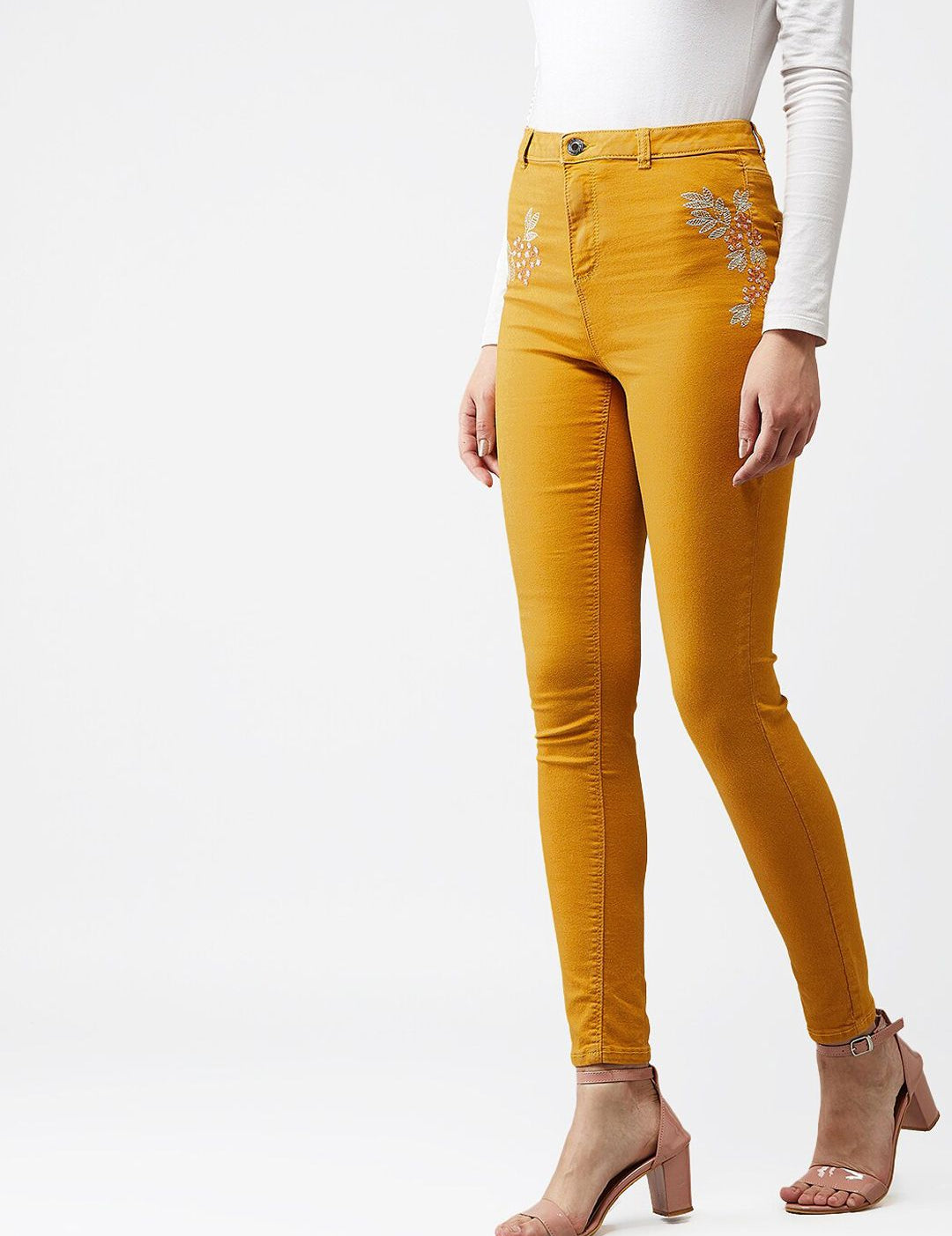 Kotty Women Yellow Skinny Fit Jeans