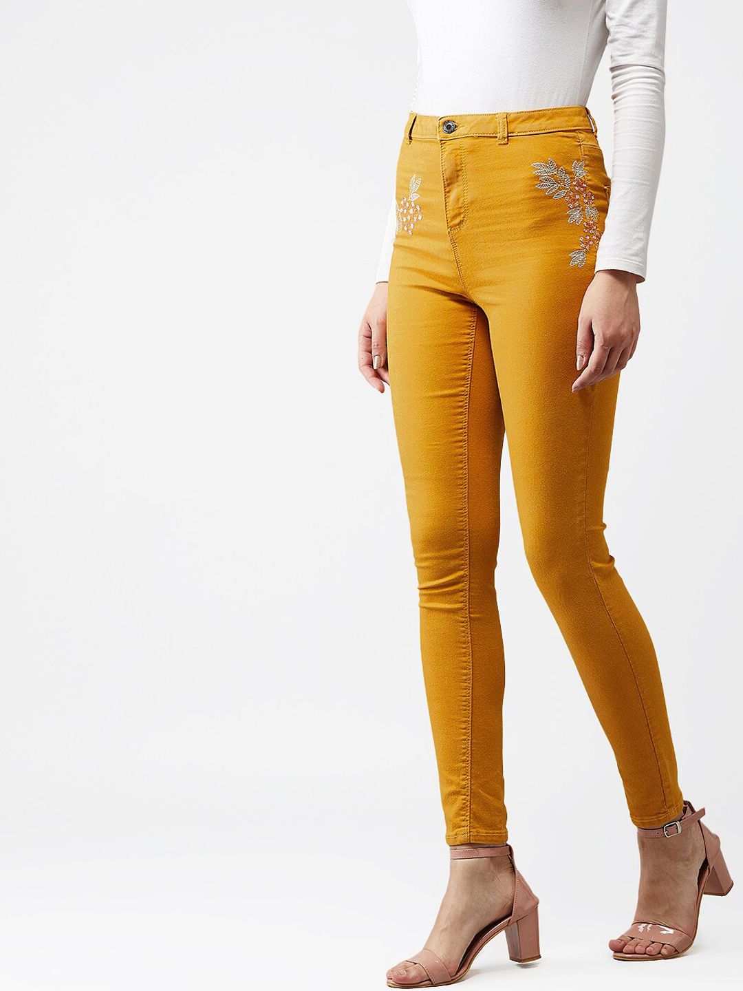 Kotty Women Yellow Skinny Fit Jeans