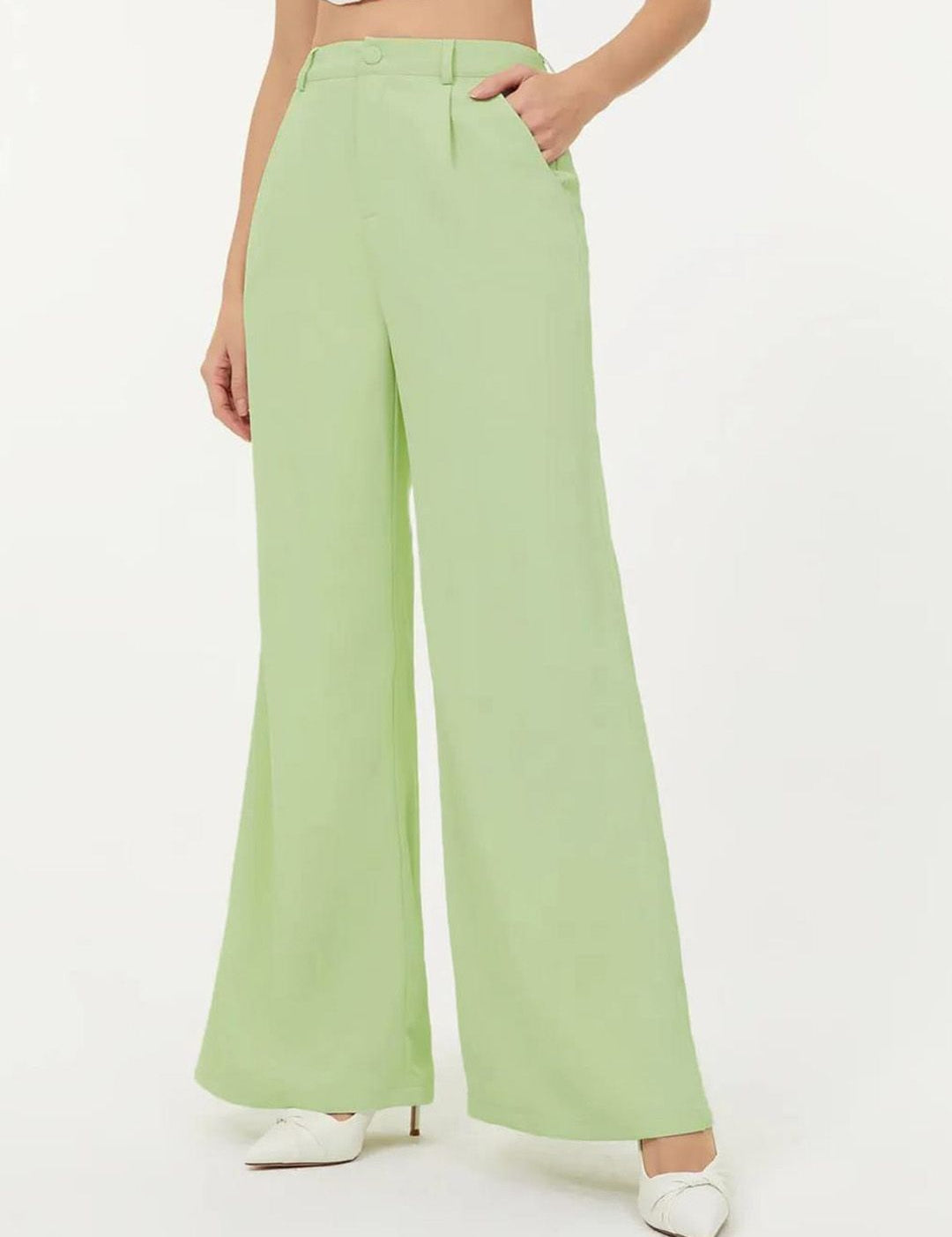 KOTTY BIZwear Basics Women Relaxed Straight Leg Straight Fit High-Rise Trousers