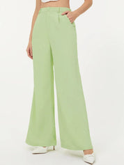 KOTTY BIZwear Basics Women Relaxed Straight Leg Straight Fit High-Rise Trousers