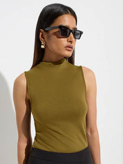 Kotty High Neck Fitted Top