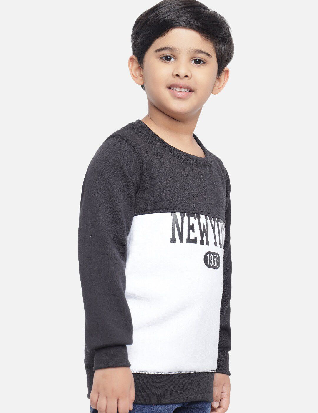 Kotty Boys Black Colourblocked Sweatshirt