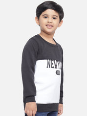 Kotty Boys Black Colourblocked Sweatshirt