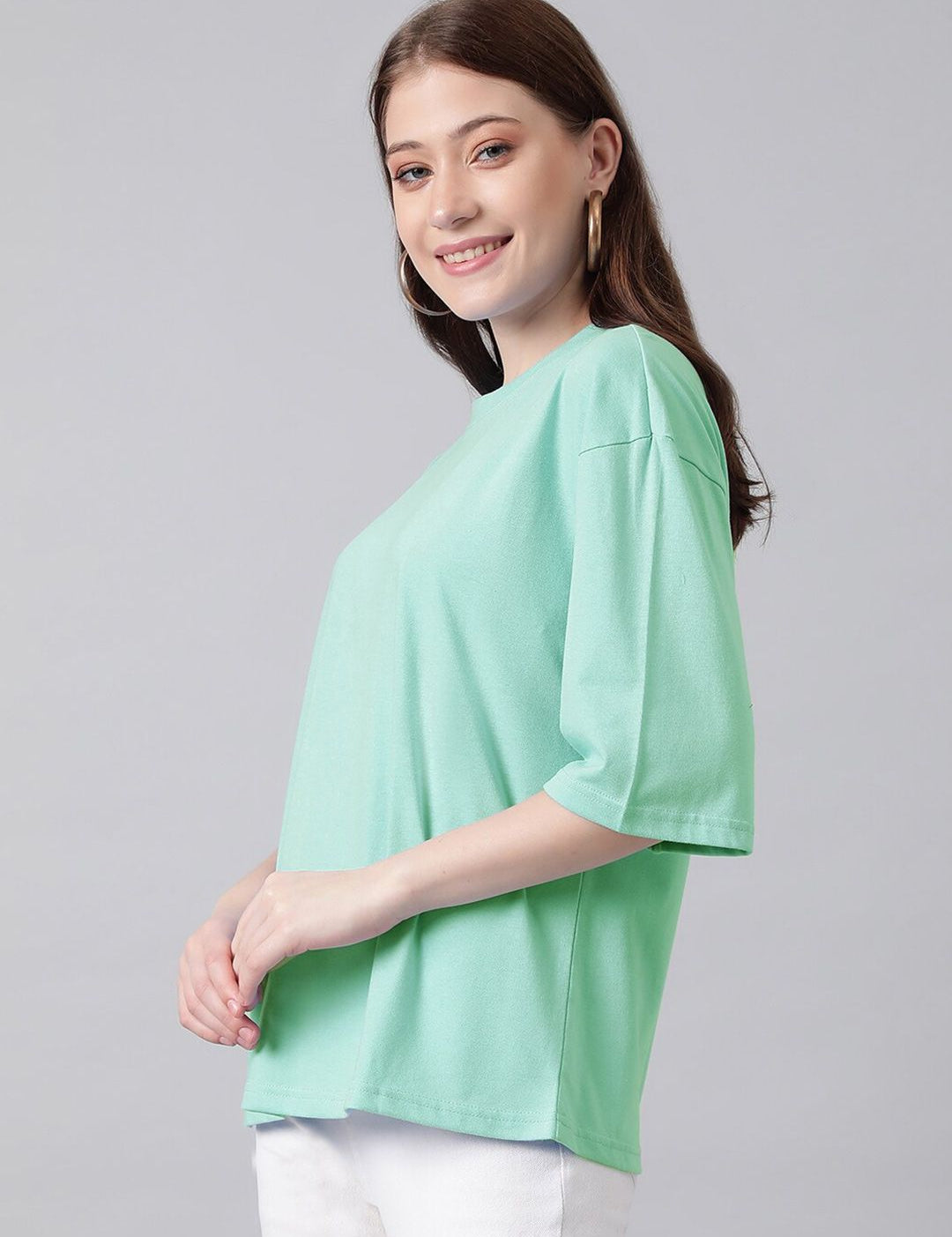 KOTTY Basics Basics Drop Shoulder Sleeves Oversized T-shirt