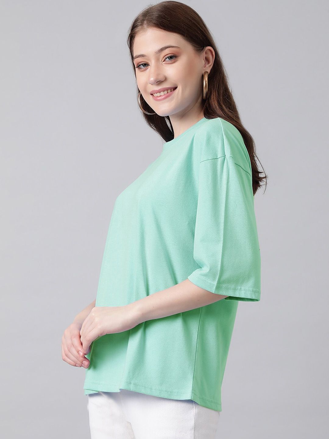 KOTTY Basics Basics Drop Shoulder Sleeves Oversized T-shirt