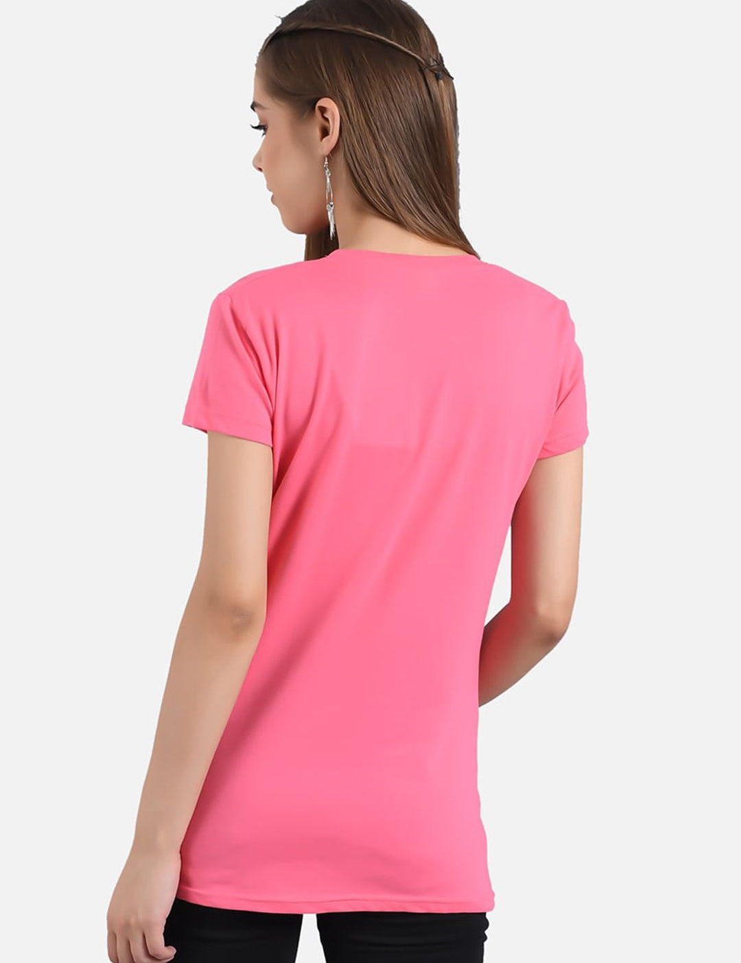 Kotty Women Pack of 2 Pink & Red Printed Round Neck T-shirts