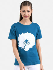 Kotty Women Blue & Black Pack of 2 Print T-shirt