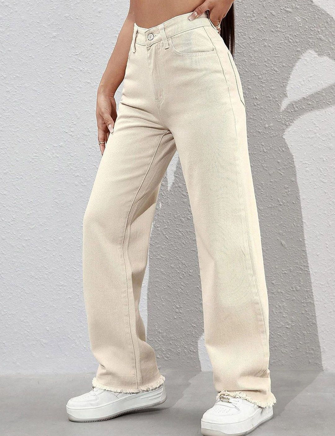 Kotty Women Straight Fit High-Rise Stretchable Jeans