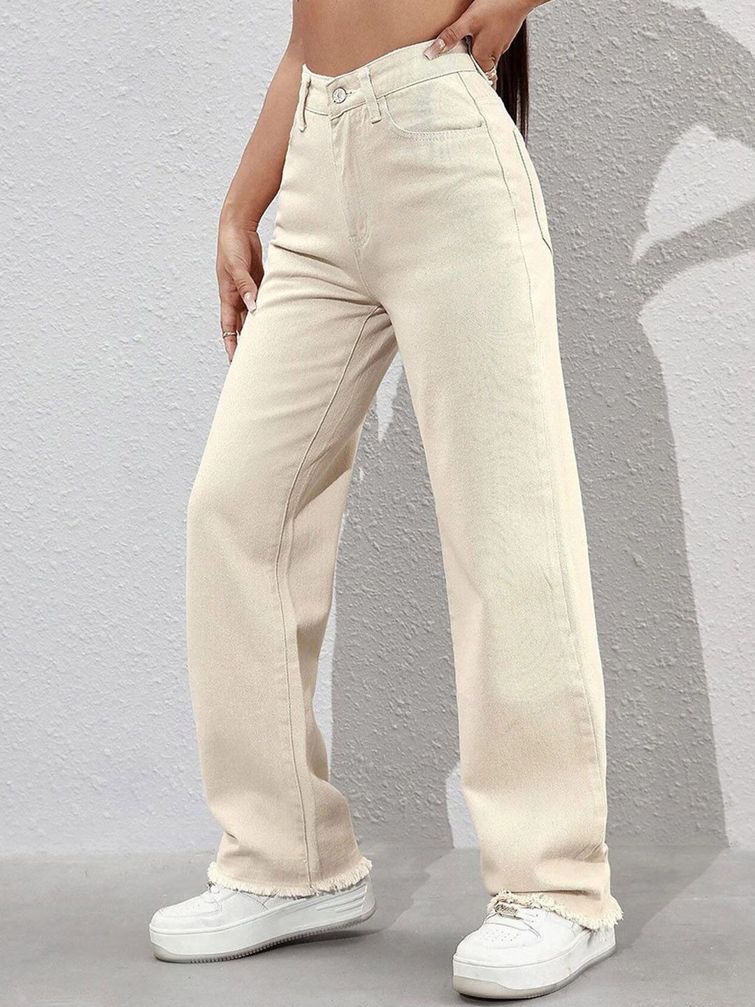 Kotty Women Straight Fit High-Rise Stretchable Jeans