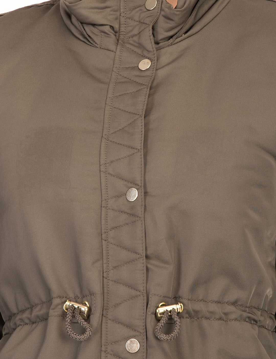 Kotty Women Brown Solid Insulator Longline Parka