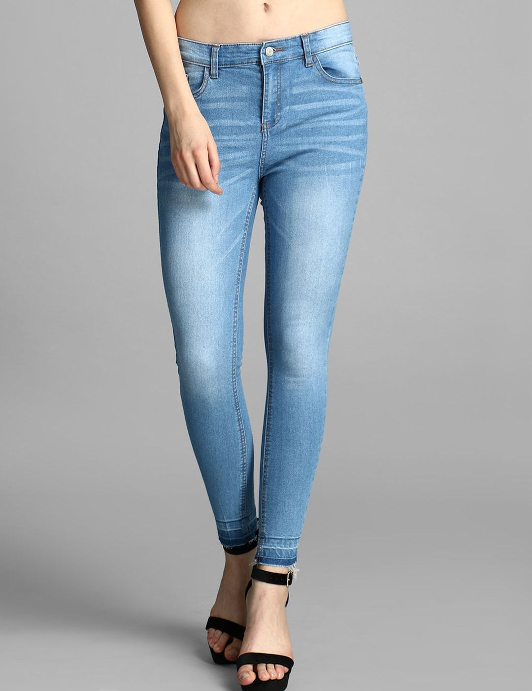 Kotty Women Blue Skinny Fit High-Rise Clean Look Jeans
