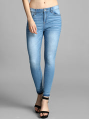 Kotty Women Blue Skinny Fit High-Rise Clean Look Jeans