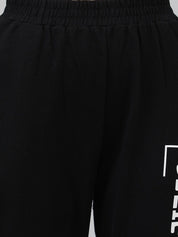 Kotty Women Typography Printed Relaxed-Fit Mid-Rise Joggers