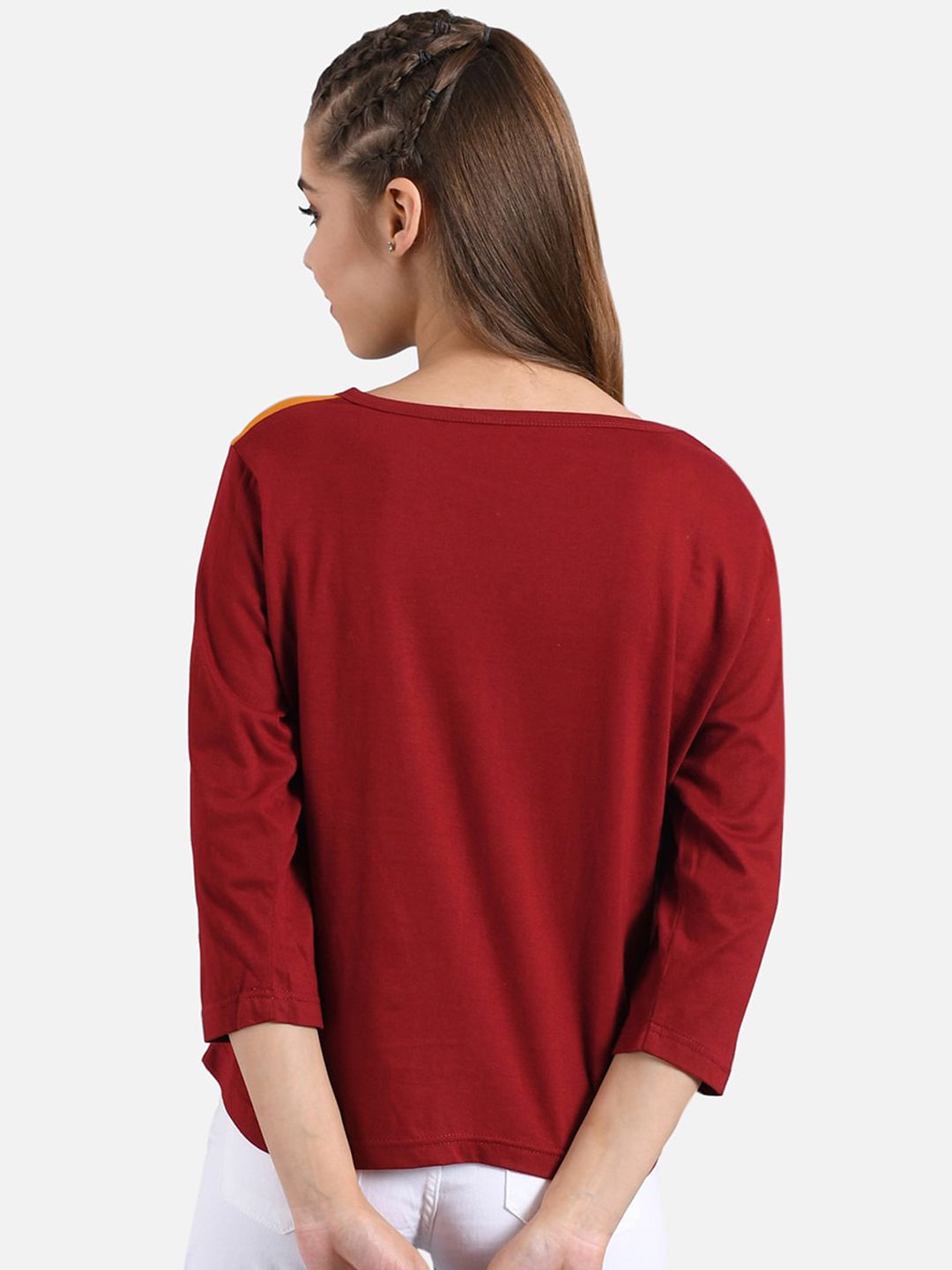 Kotty Women Pack Of 2 Multicoloured Colourblocked Round Neck T-shirts