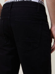Kotty Men Jean Regular Fit Low-Rise Clean Look Stretchable Cotton Jeans