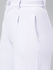 Kotty Women Purple Relaxed Straight Leg Fit High-Rise Easy Wash Parallel Trousers