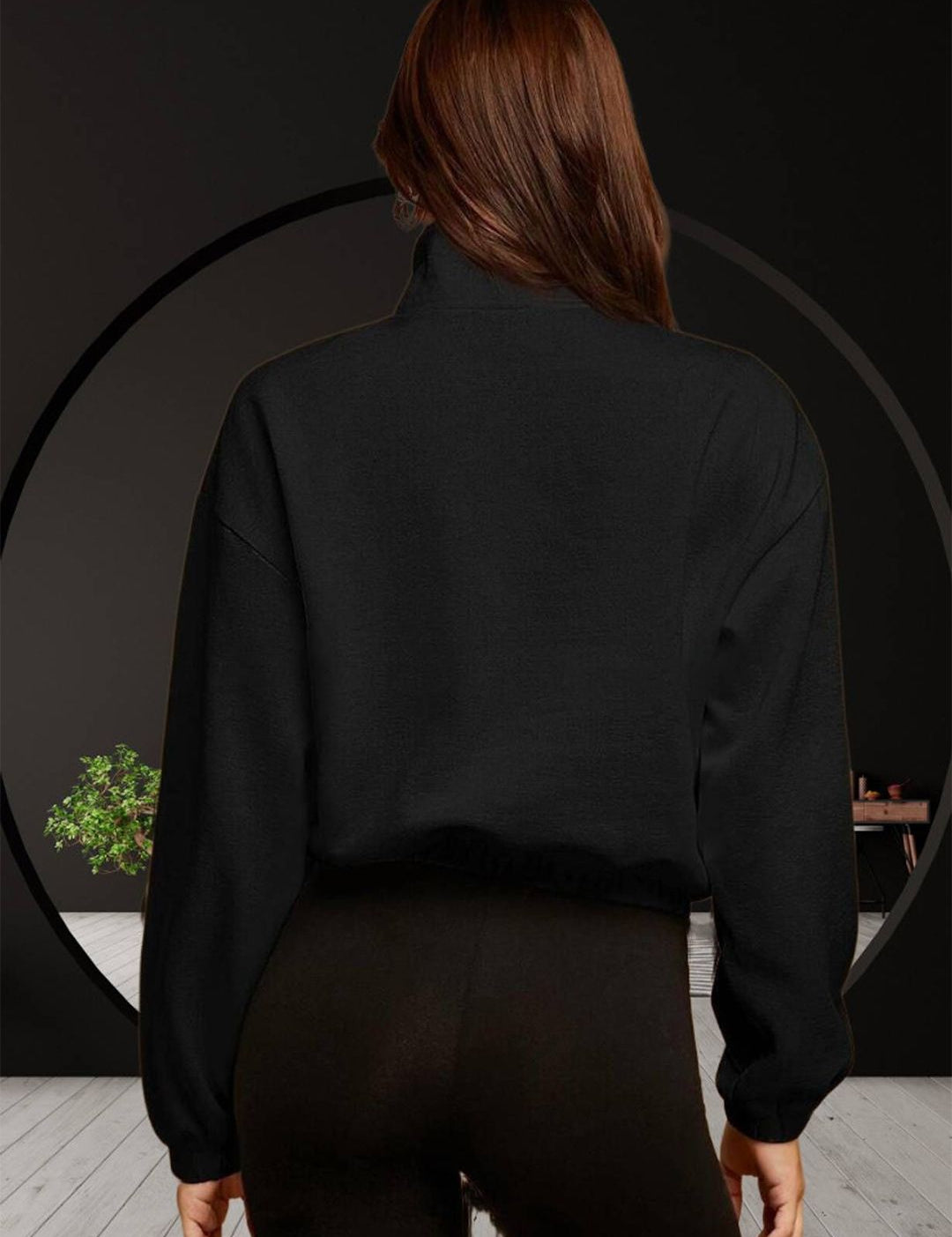 Kotty Women Mock Neck Full Sleeve Sweatshirt