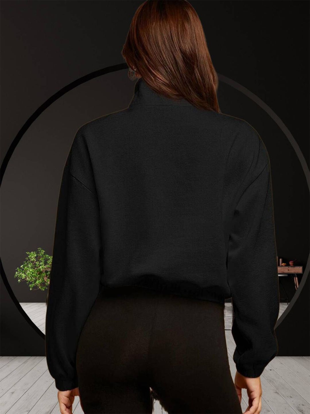 Kotty Women Mock Neck Full Sleeve Sweatshirt