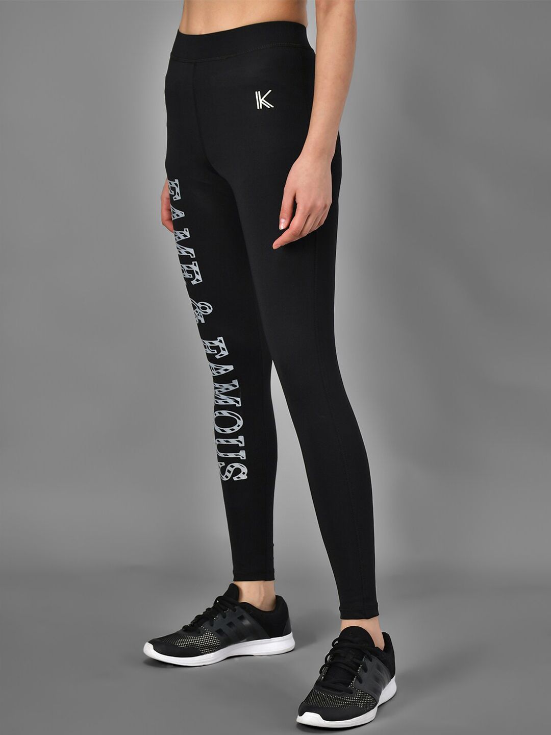 Kotty Women Black & White Printed Tights