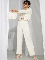 KOTTY BIZwear Basics Notched Lapel Collar Blazer With Trousers