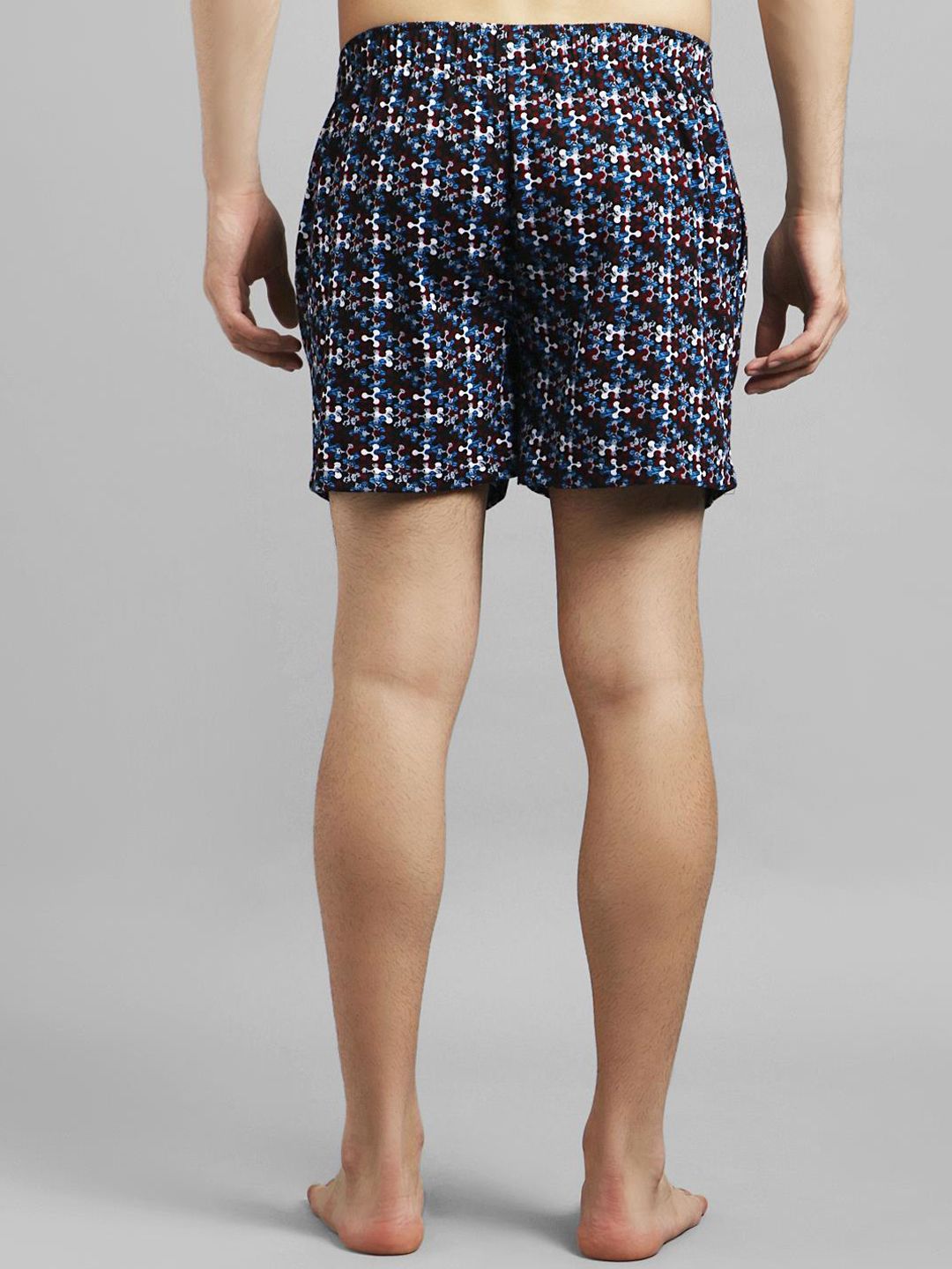 Kotty Men Blue & White Printed Boxers